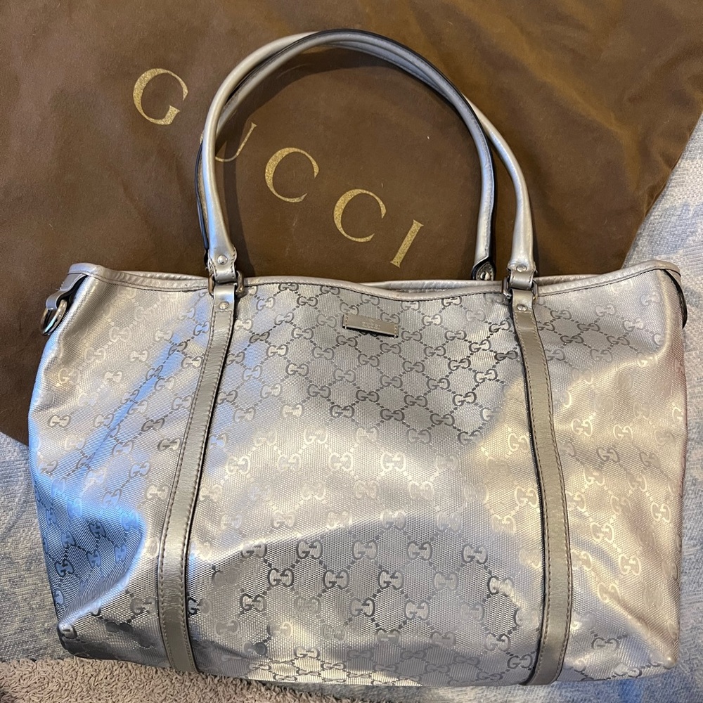 Authentic Gucci Bag In Silver - image 1